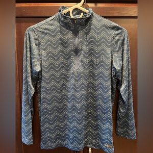 Kerrits Blue and White Patterned Top